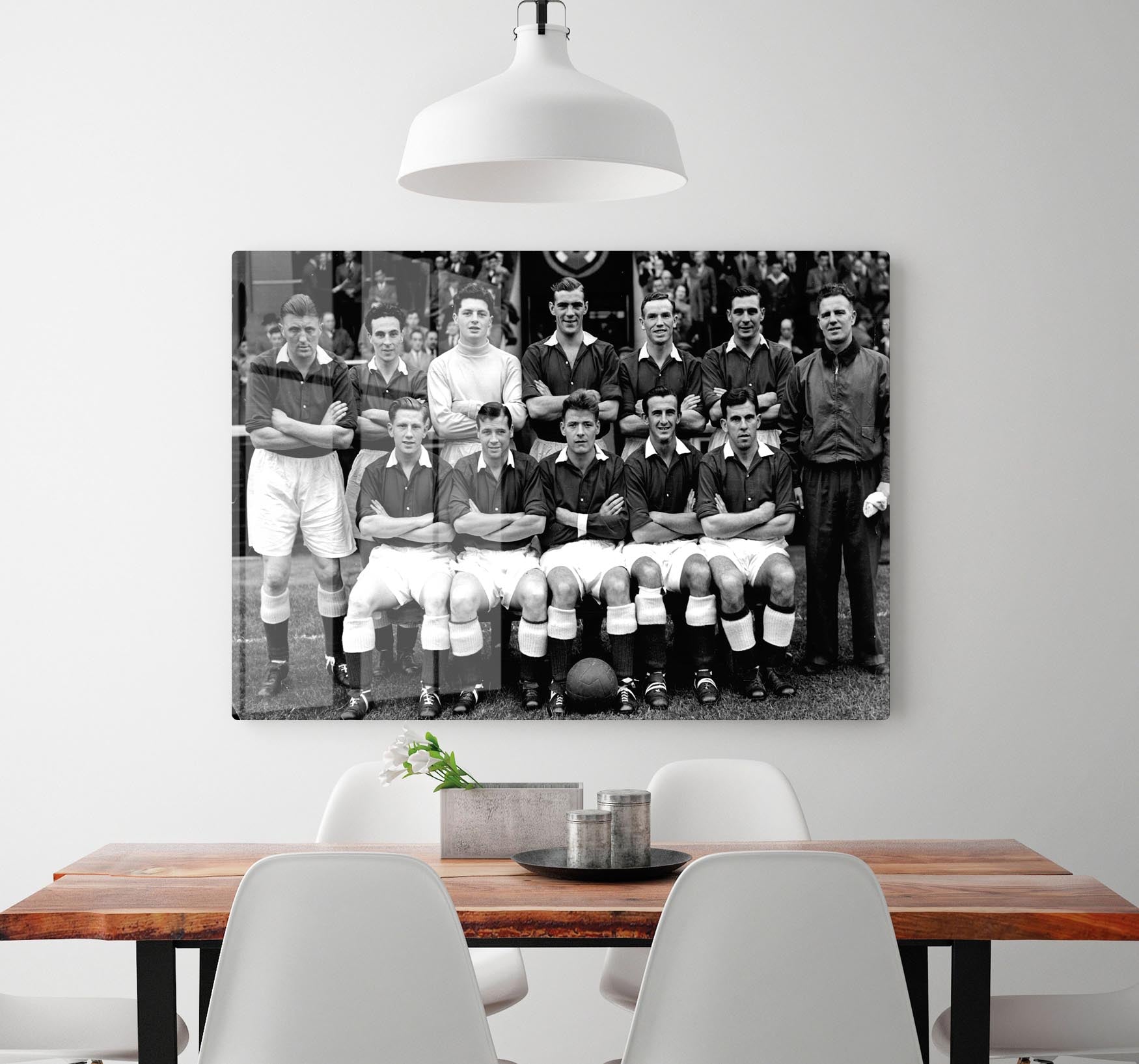 Hearts Football Club Team Photo 1954 Acrylic Block - Canvas Art Rocks - 2