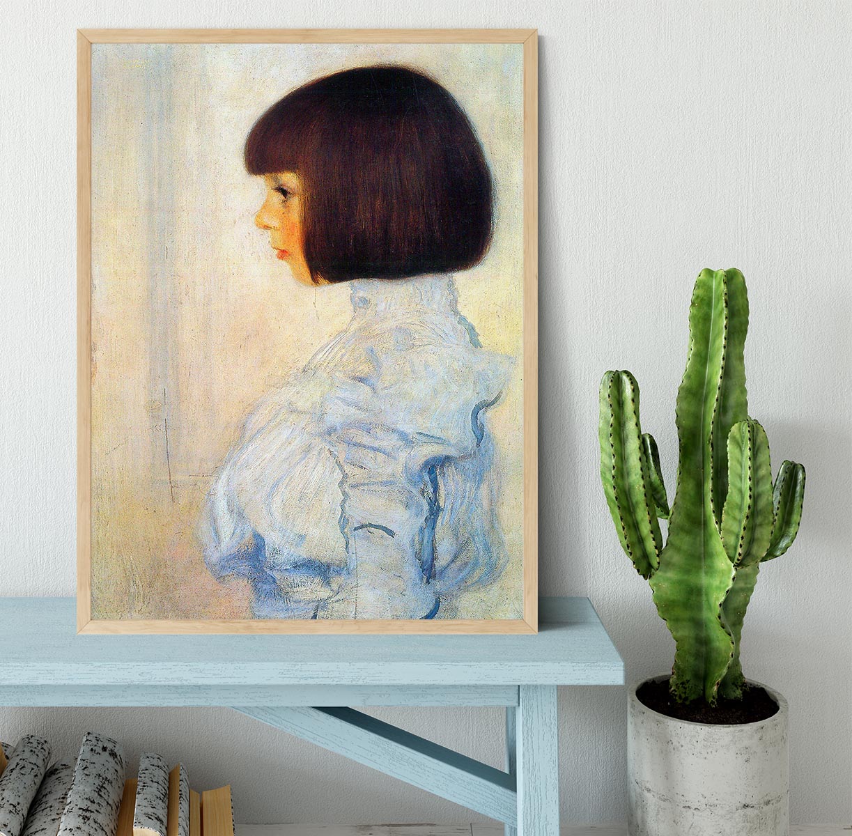 Helene Klimt portrait by Klimt Framed Print - Canvas Art Rocks - 4