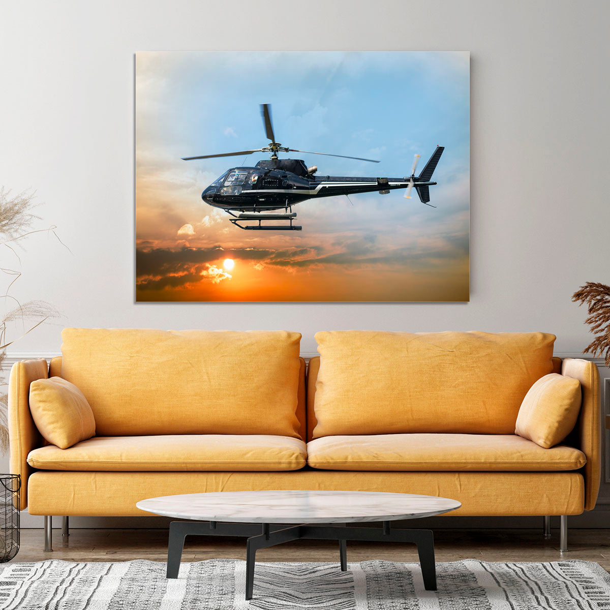 Helicopter for sightseeing Canvas Print or Poster - Canvas Art Rocks - 4