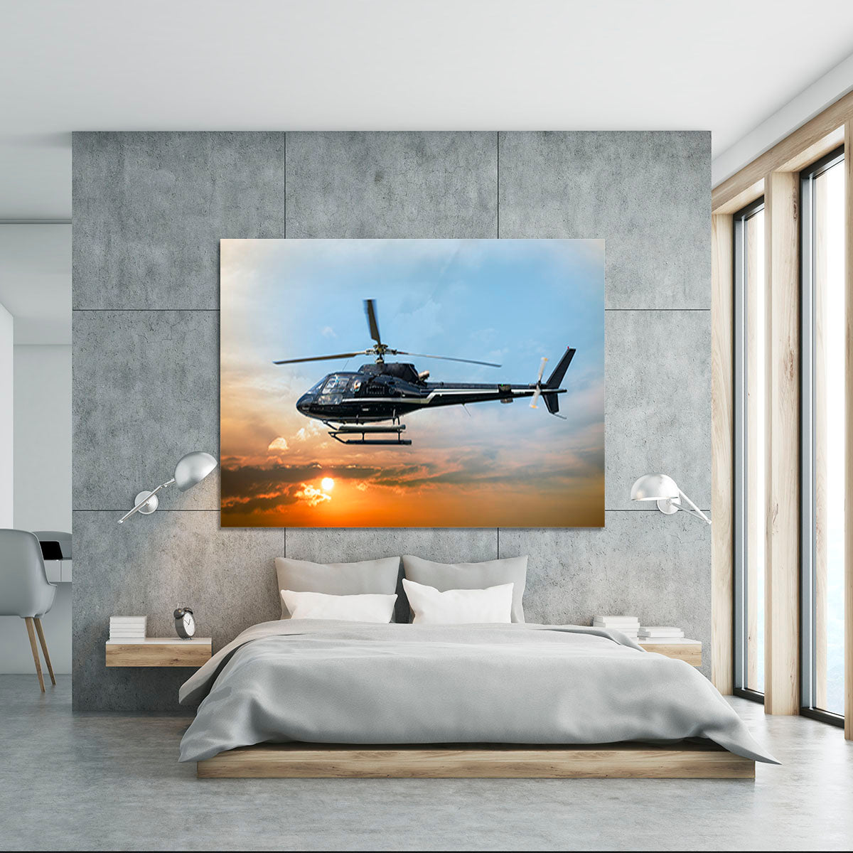 Helicopter for sightseeing Canvas Print or Poster - Canvas Art Rocks - 5