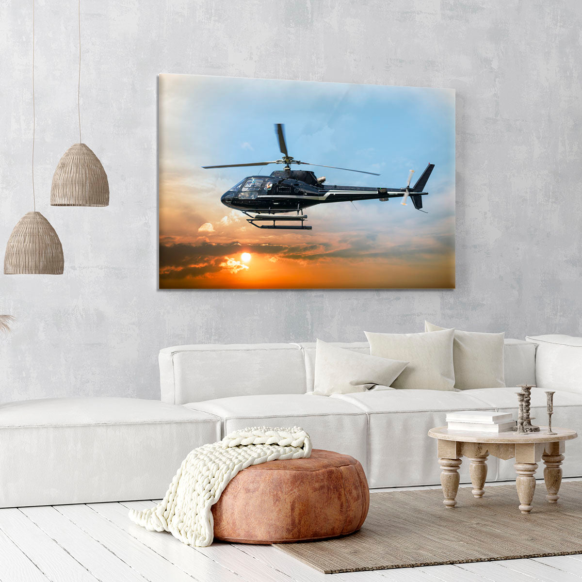 Helicopter for sightseeing Canvas Print or Poster - Canvas Art Rocks - 6
