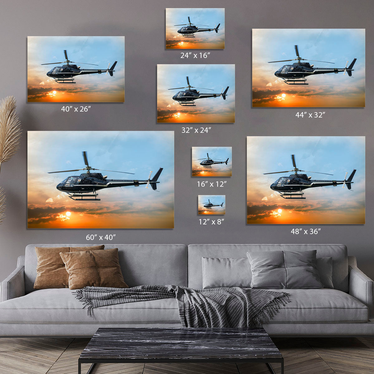 Helicopter for sightseeing Canvas Print or Poster - Canvas Art Rocks - 7