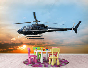 Helicopter for sightseeing Wall Mural Wallpaper - Canvas Art Rocks - 3
