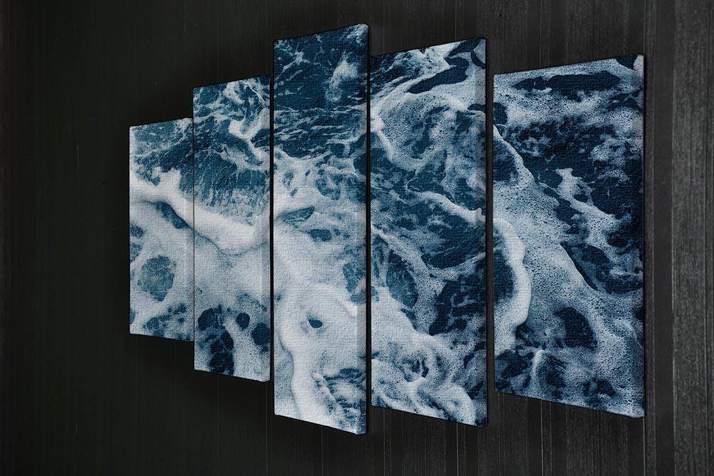 High Angle View Of Rippled Water 5 Split Panel Canvas  - Canvas Art Rocks - 2