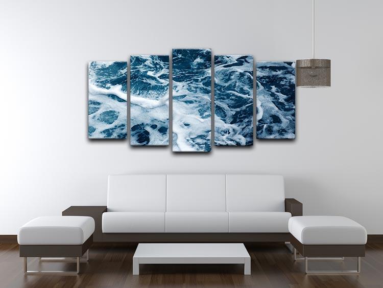 High Angle View Of Rippled Water 5 Split Panel Canvas  - Canvas Art Rocks - 3