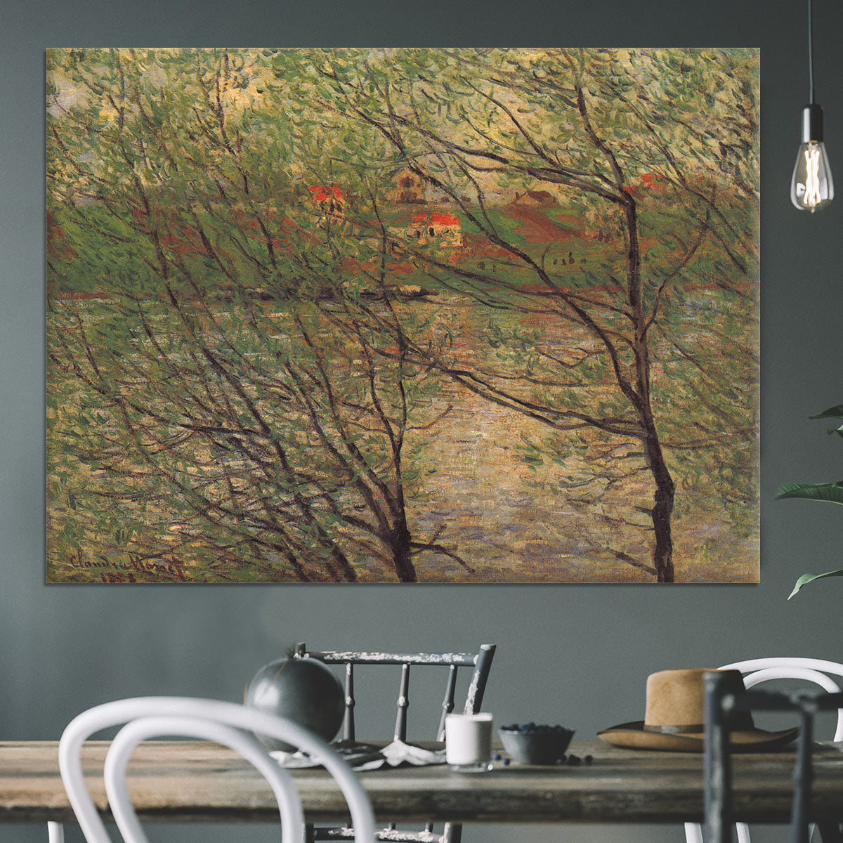 His bank the Ile de la Grande Jatte by Monet Canvas Print or Poster - Canvas Art Rocks - 3