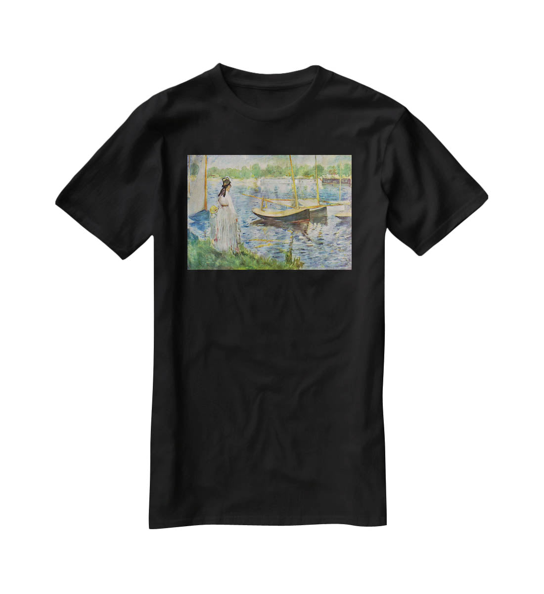 His embankment at Argenteuil by Manet T-Shirt - Canvas Art Rocks - 1