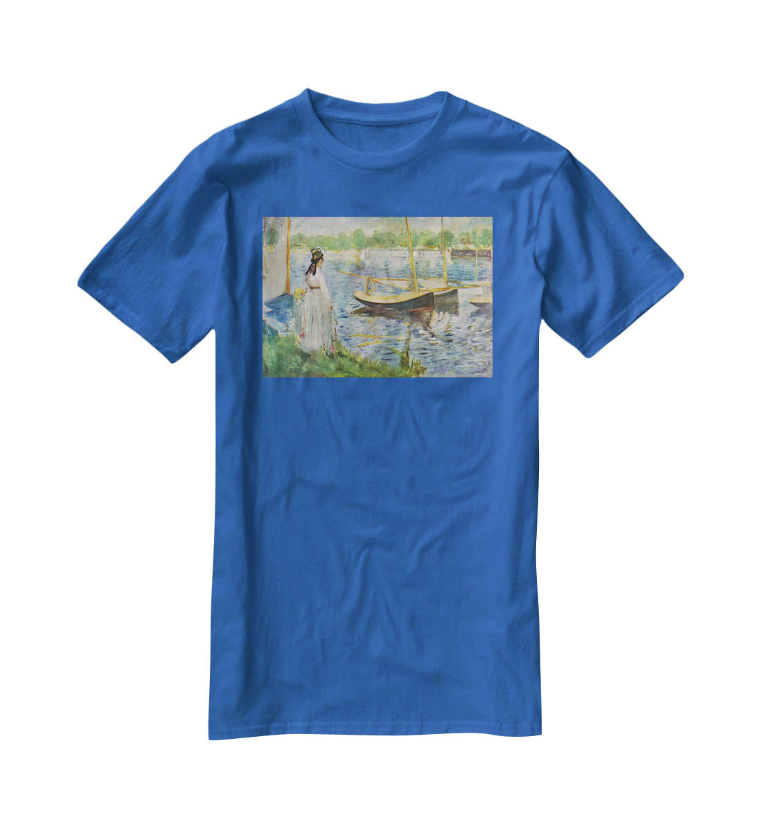 His embankment at Argenteuil by Manet T-Shirt - Canvas Art Rocks - 2
