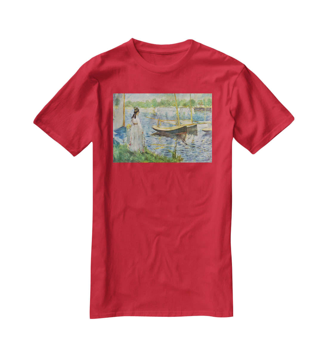 His embankment at Argenteuil by Manet T-Shirt - Canvas Art Rocks - 4