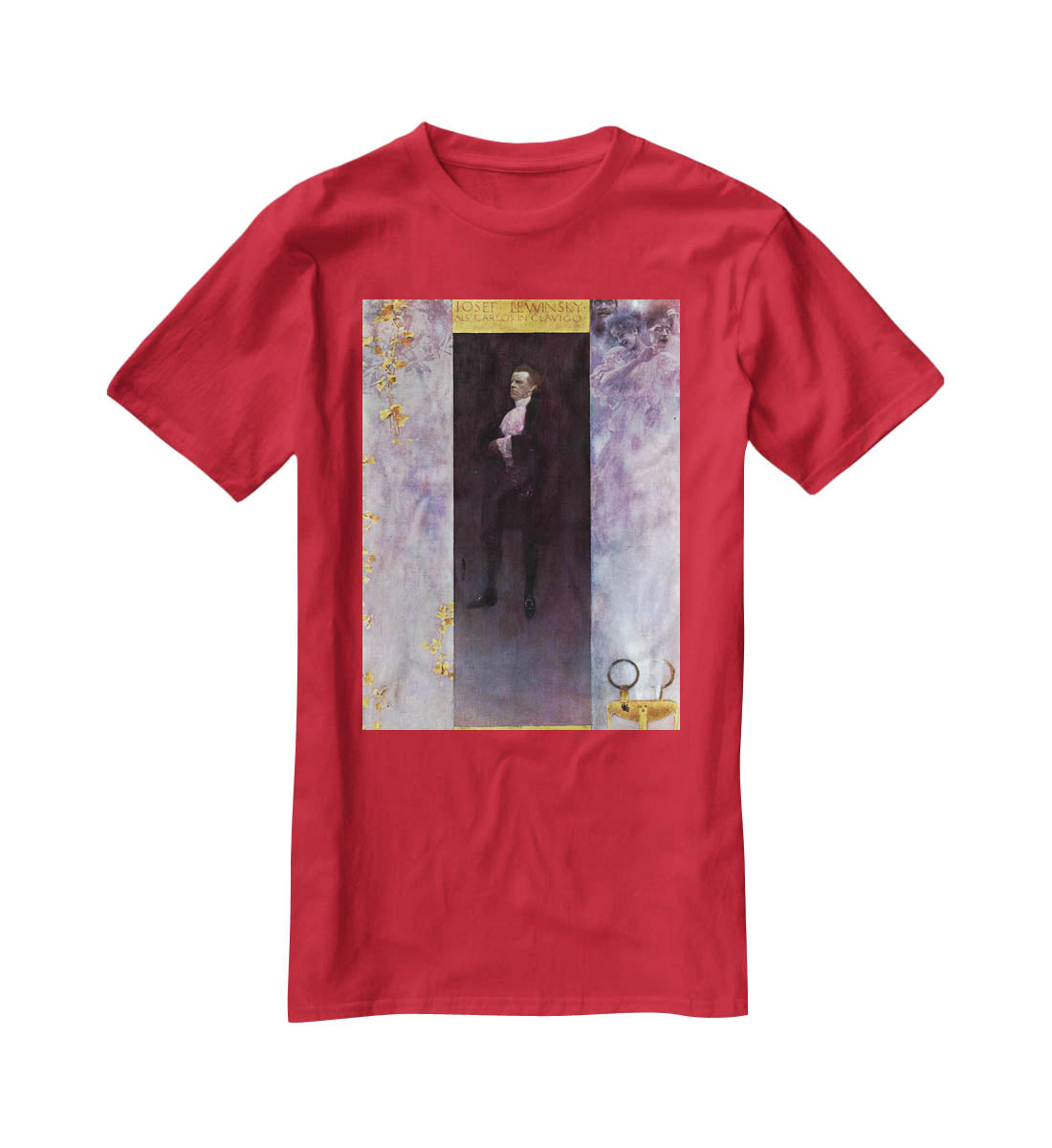 Hofburg actor Josef Lewinsky as Carlos by Klimt T-Shirt - Canvas Art Rocks - 4