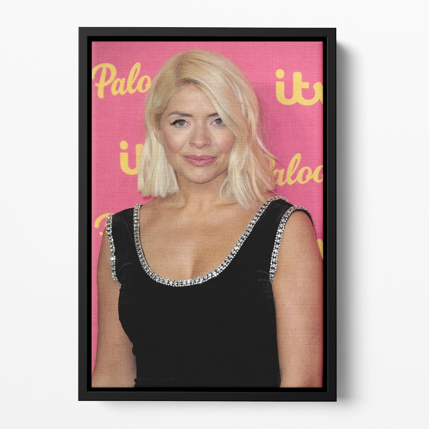 Holly Willoughby Floating Framed Canvas - Canvas Art Rocks - 2