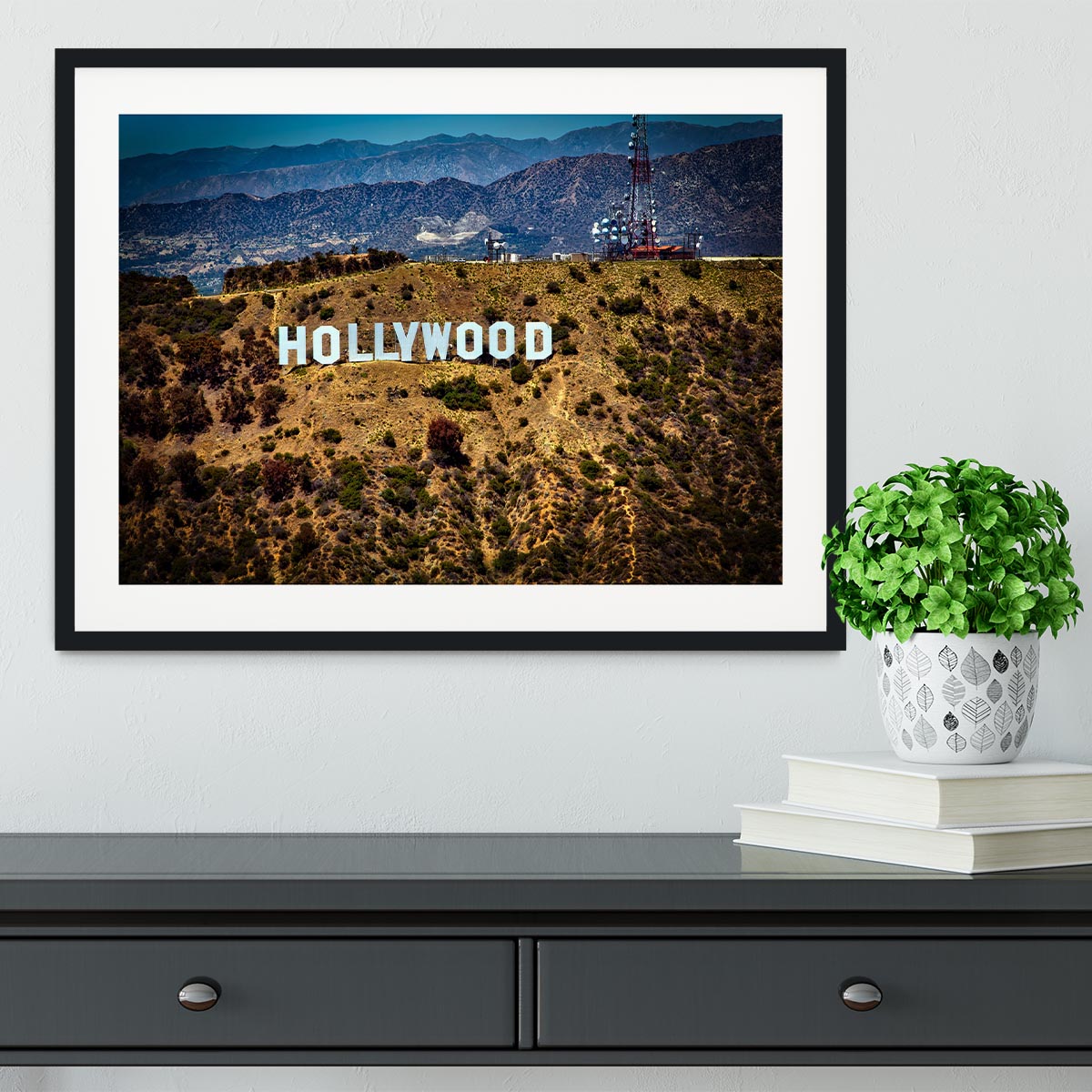 Hollywood Sign Framed Print - Canvas Art Rocks - 1