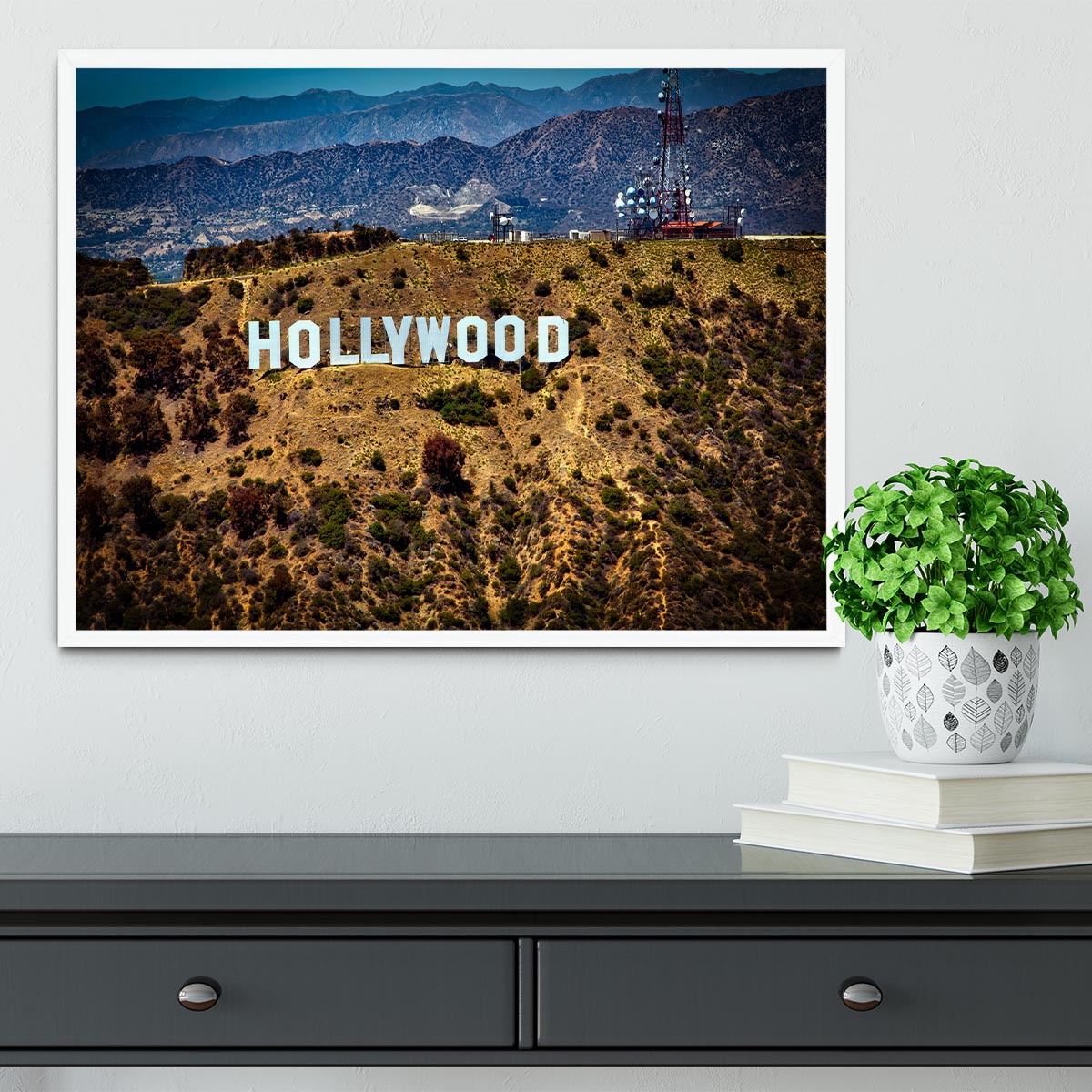 Hollywood Sign Framed Print - Canvas Art Rocks -6