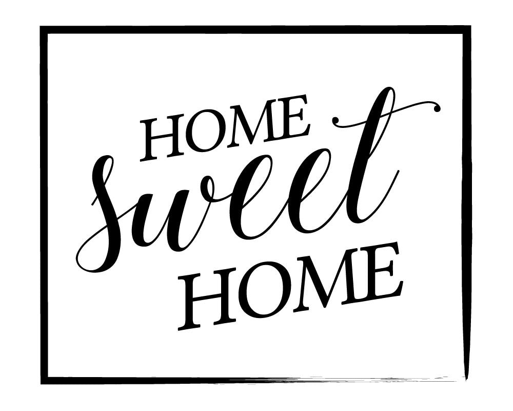 Home Sweet Home Wall Sticker - Canvas Art Rocks - 2