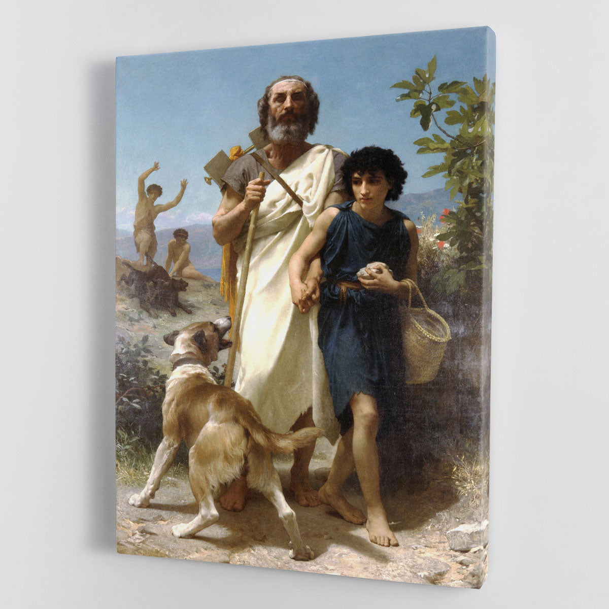 Homer and his Guide 1874 By Bouguereau Canvas Print or Poster - Canvas Art Rocks - 1