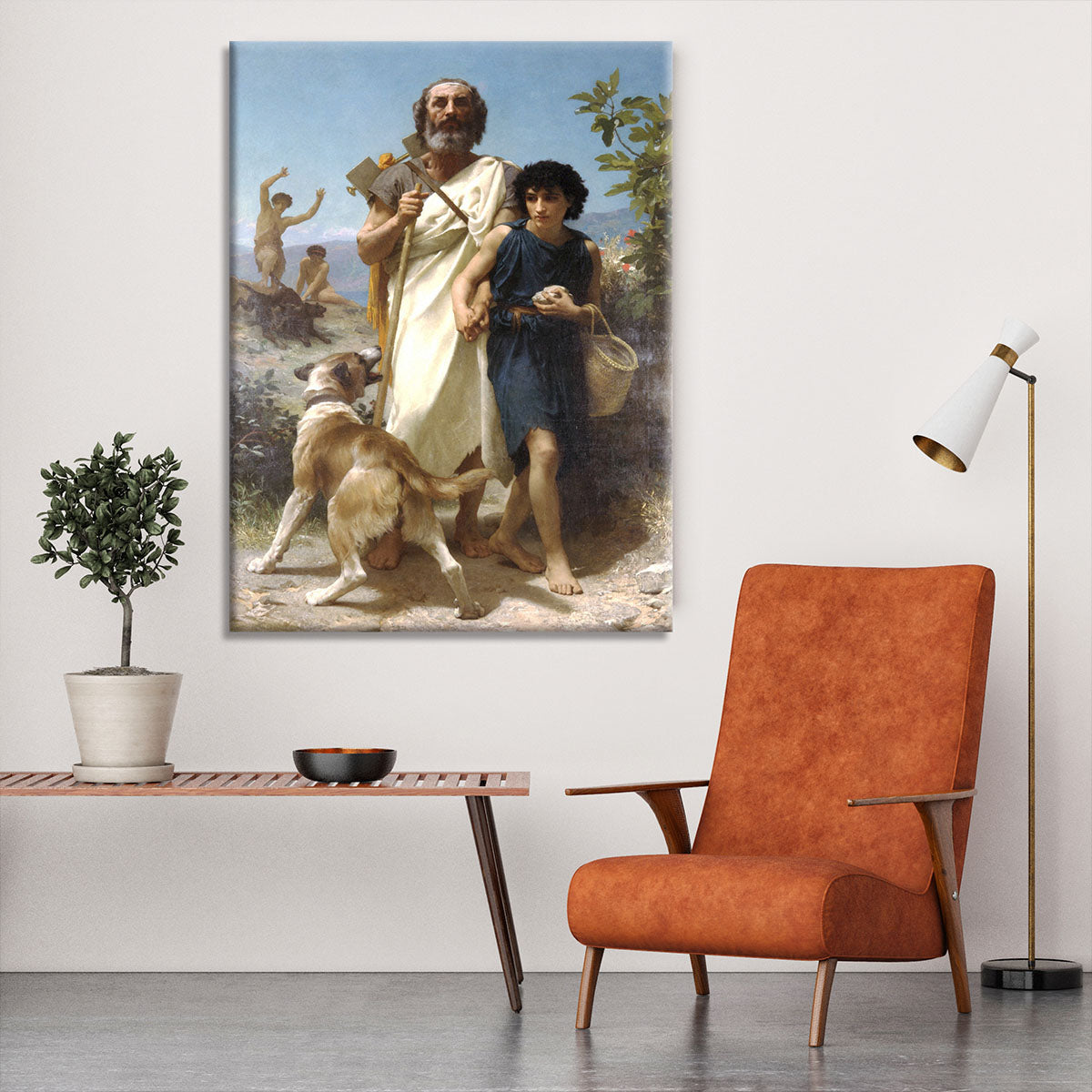 Homer and his Guide 1874 By Bouguereau Canvas Print or Poster - Canvas Art Rocks - 6