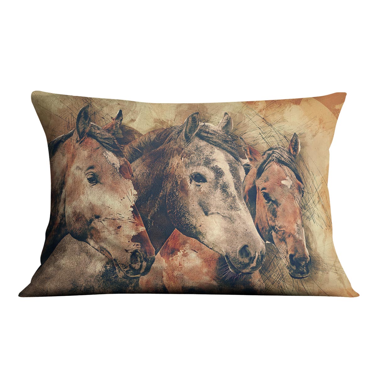 Horse Painting Cushion