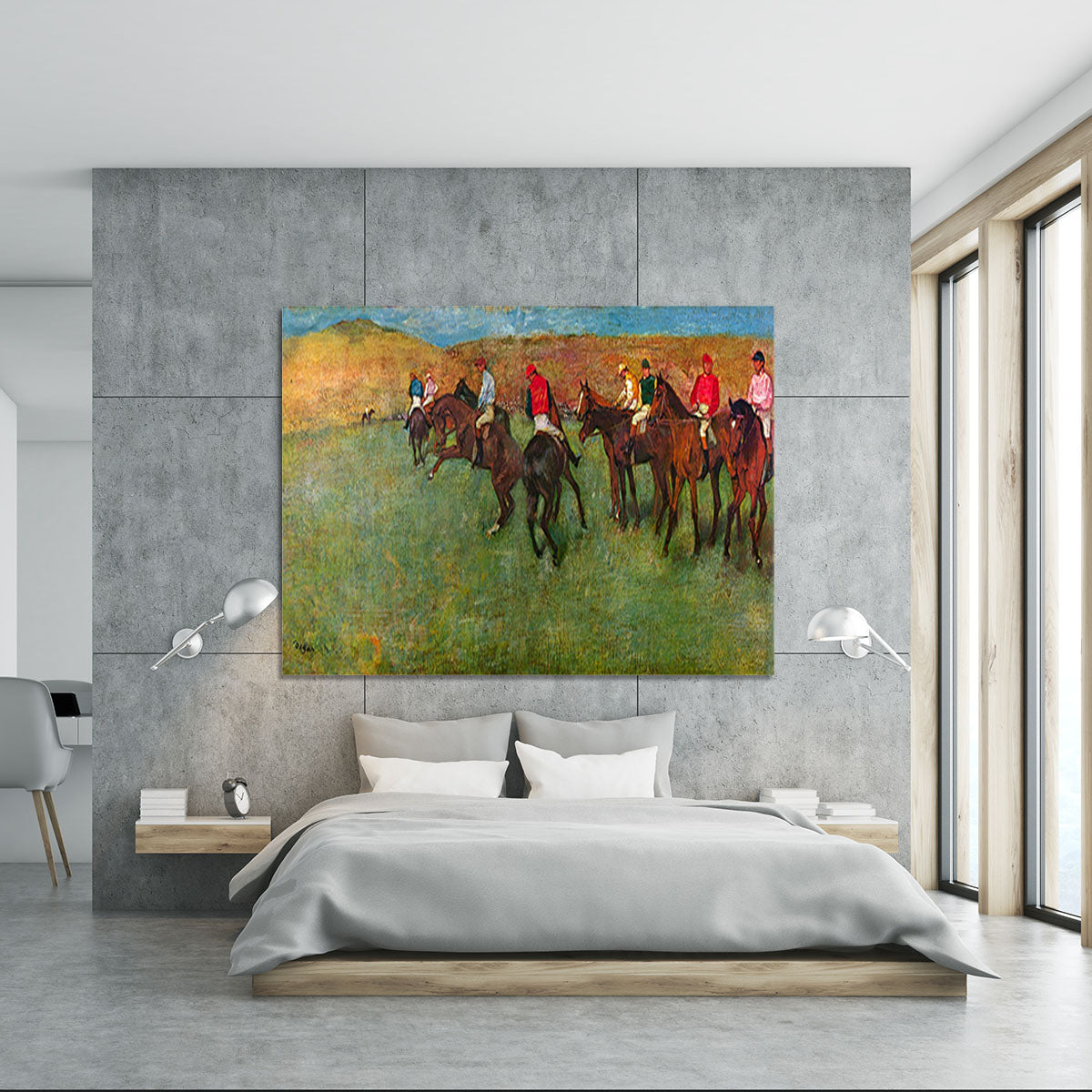 Horse race before the start by Degas Canvas Print or Poster - Canvas Art Rocks - 5