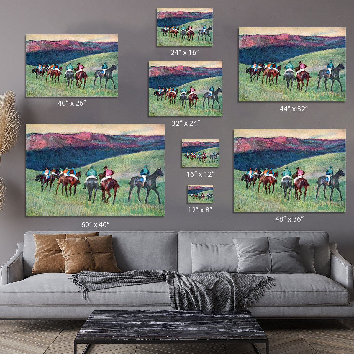 Horse racing The training by Degas Canvas Print or Poster - Canvas Art Rocks - 7