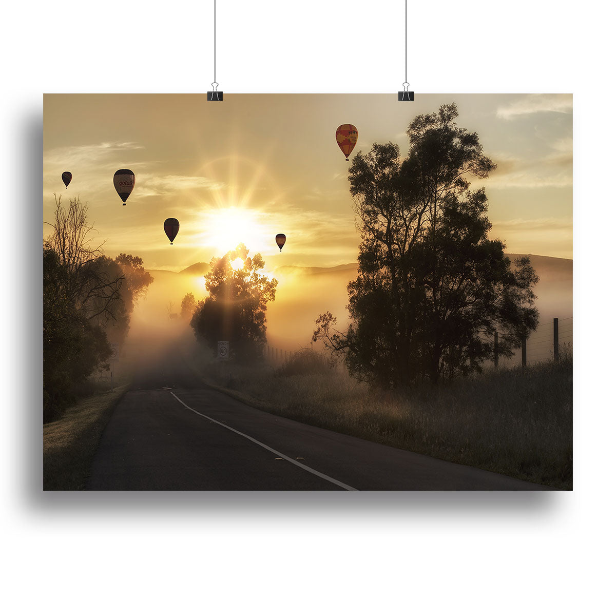 Hot Air Balloon Sunrise Canvas Print or Poster - Canvas Art Rocks - 2