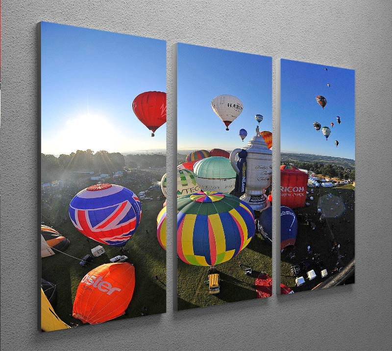 Hot Air Balloons Bristol 3 Split Panel Canvas Print - Canvas Art Rocks - 2