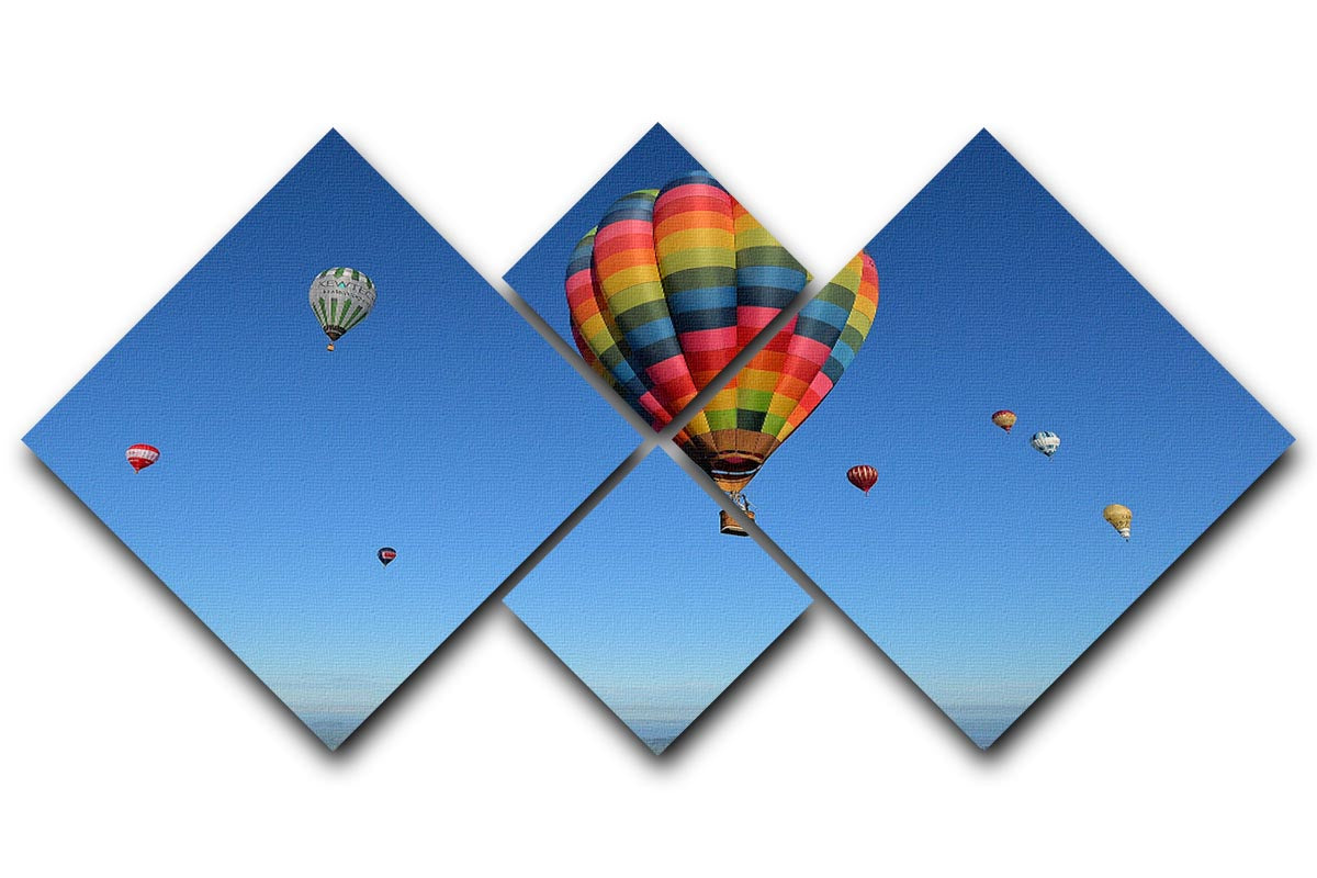 Hot Air Balloons in the sky 4 Square Multi Panel Canvas - Canvas Art Rocks - 1