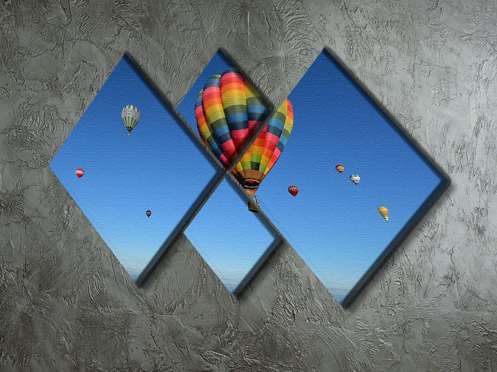 Hot Air Balloons in the sky 4 Square Multi Panel Canvas - Canvas Art Rocks - 2