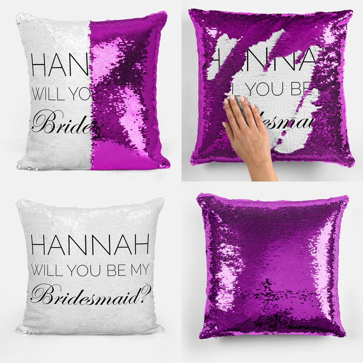 Personalised Will You Be My - Reveal Pillow Cushion