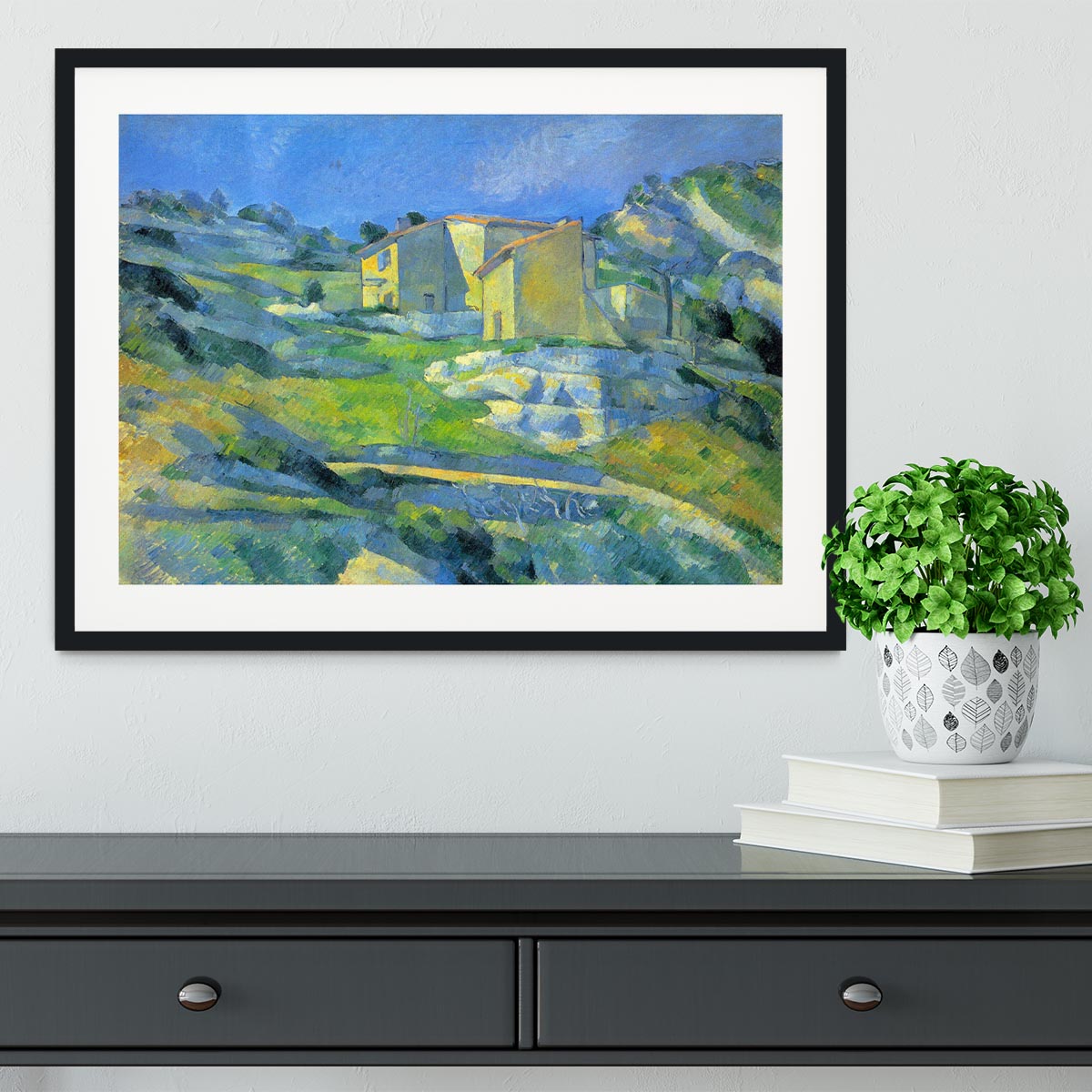 House in the Provence by Cezanne Framed Print - Canvas Art Rocks - 1