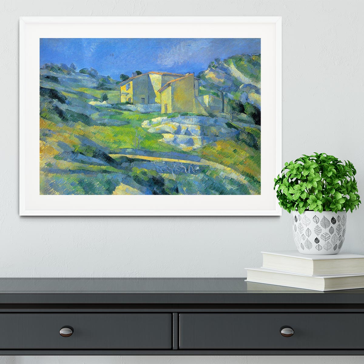 House in the Provence by Cezanne Framed Print - Canvas Art Rocks - 5