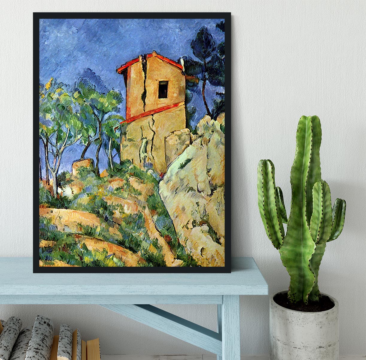 House with Walls by Cezanne Framed Print - Canvas Art Rocks - 2