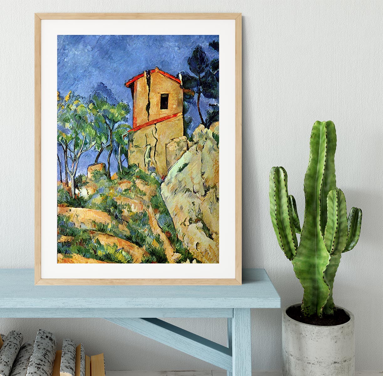 House with Walls by Cezanne Framed Print - Canvas Art Rocks - 3
