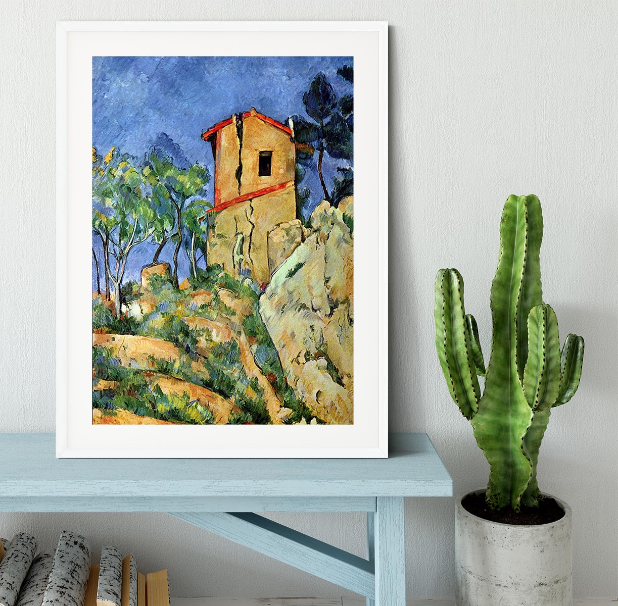 House with Walls by Cezanne Framed Print - Canvas Art Rocks - 5