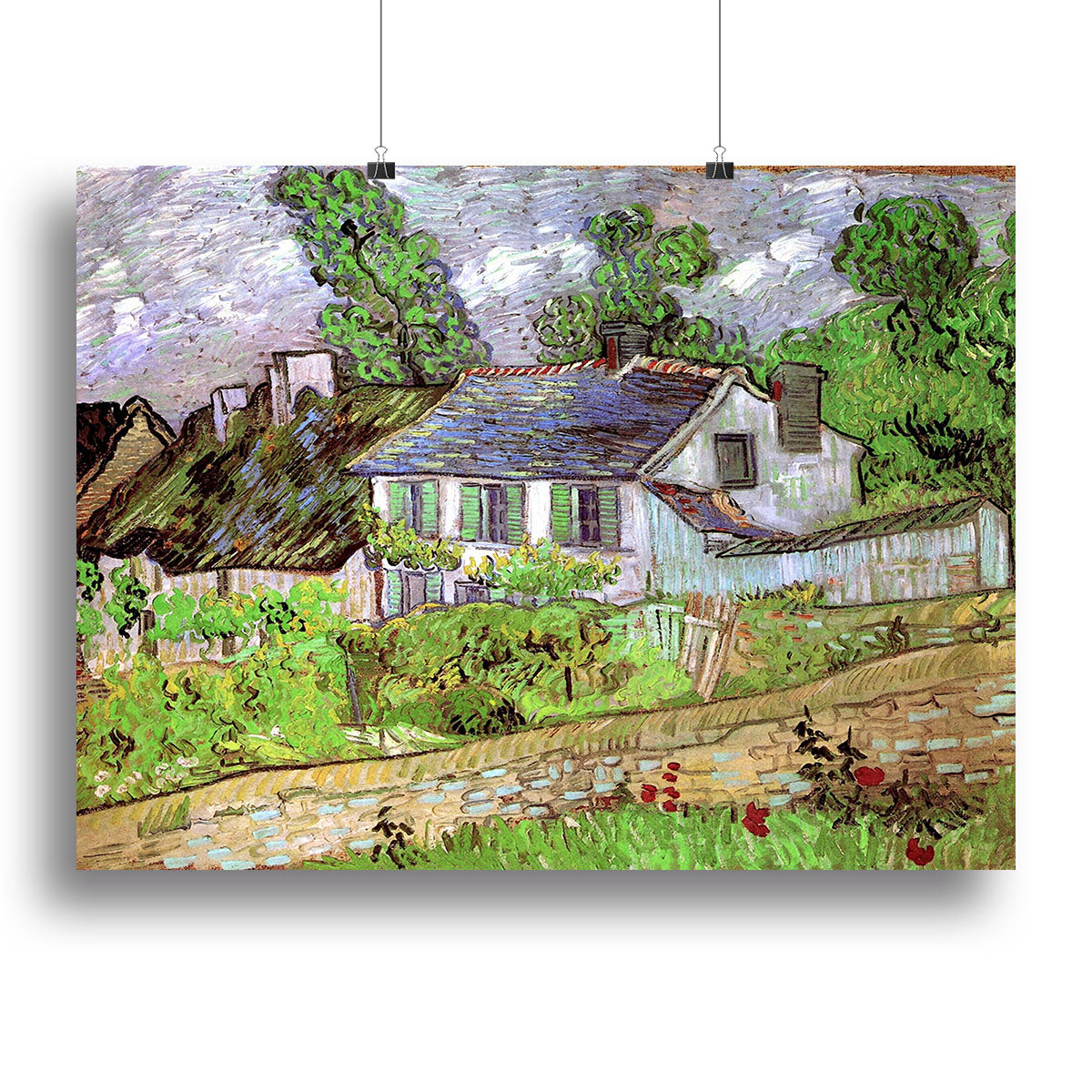 Houses in Auvers 2 by Van Gogh Canvas Print or Poster - Canvas Art Rocks - 2
