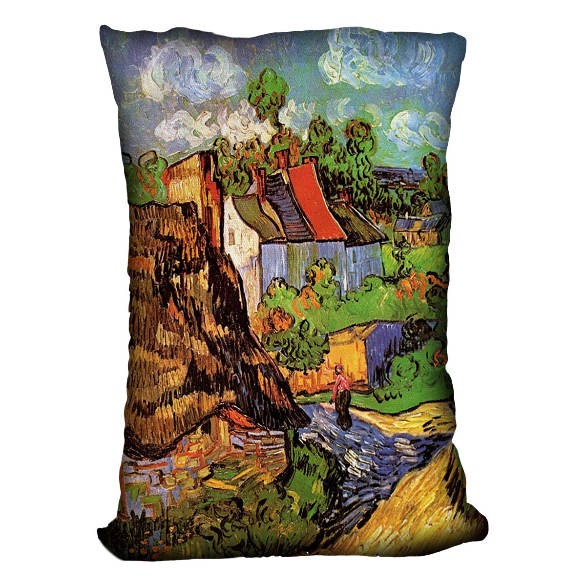 Houses in Auvers by Van Gogh Cushion