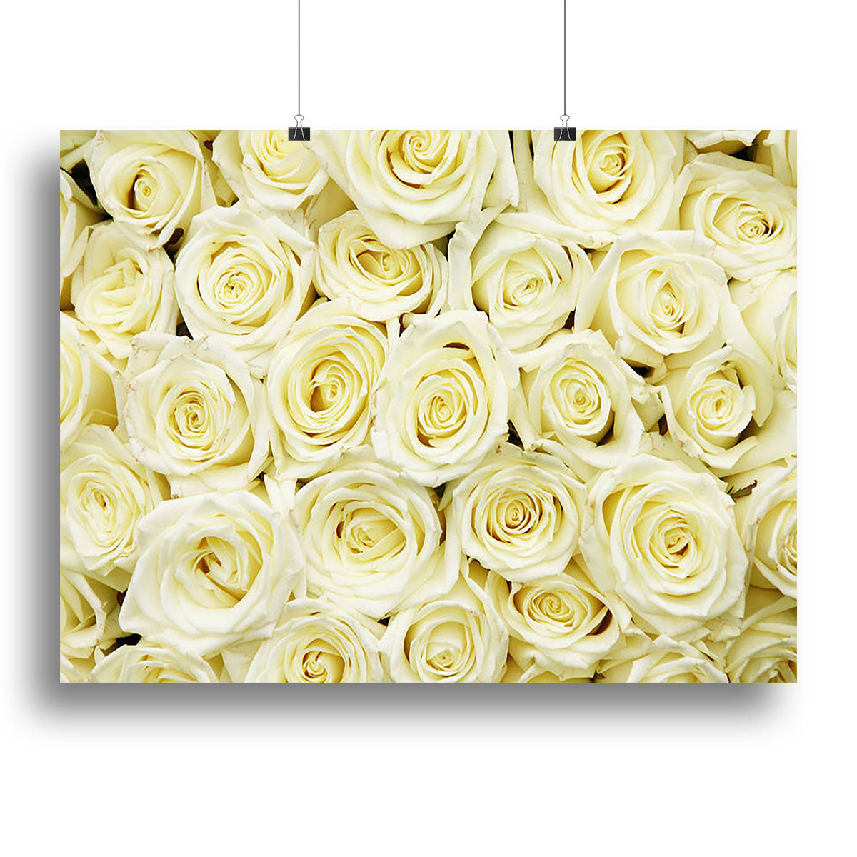 Huge bouquet of white roses Canvas Print or Poster - Canvas Art Rocks - 2