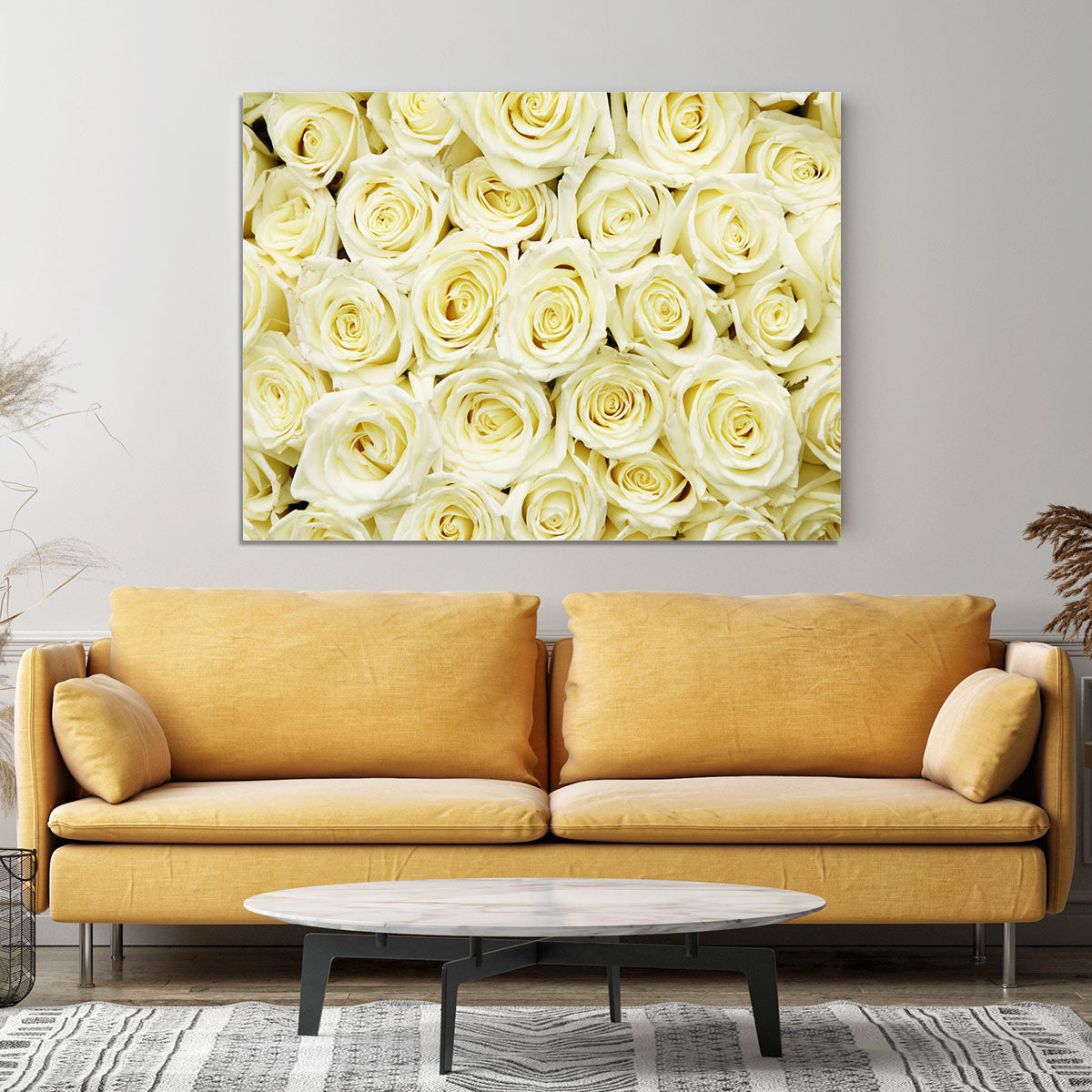 Huge bouquet of white roses Canvas Print or Poster - Canvas Art Rocks - 4