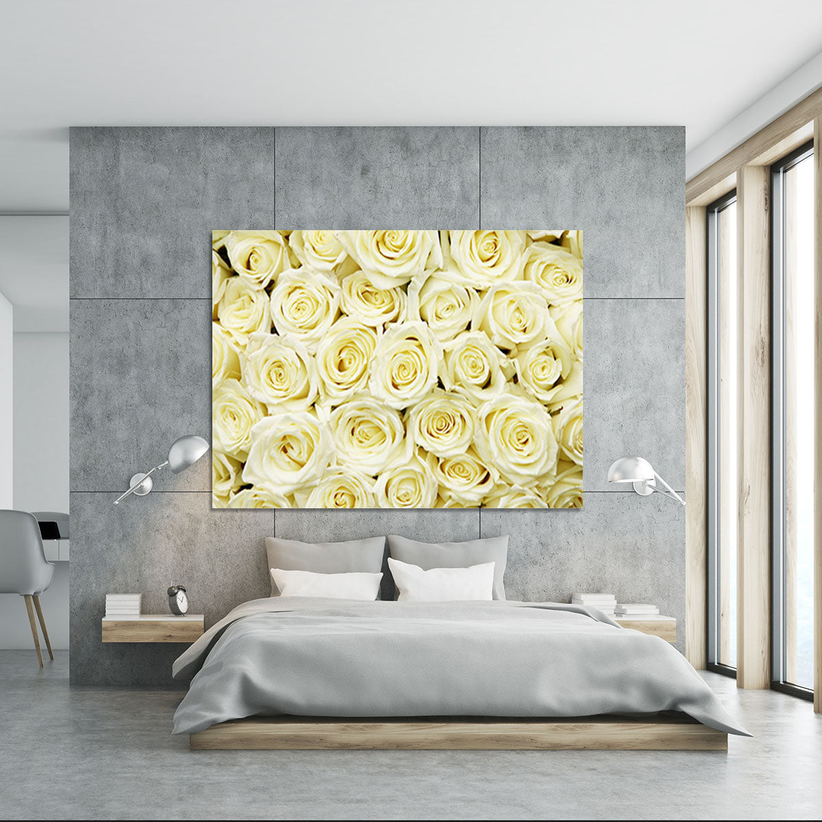 Huge bouquet of white roses Canvas Print or Poster - Canvas Art Rocks - 5