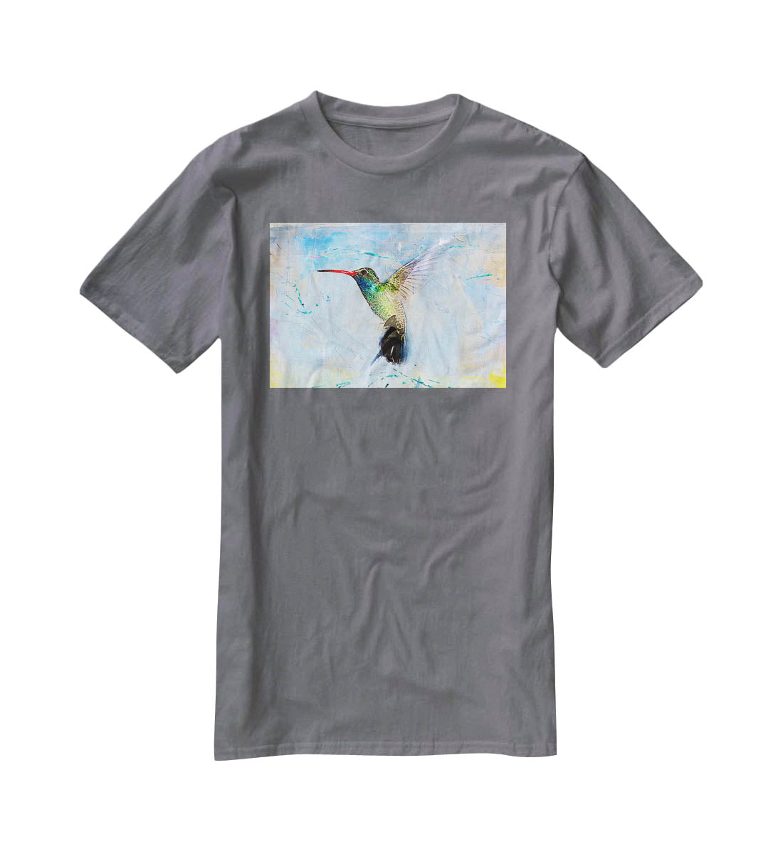 Humming Bird Painting T-Shirt - Canvas Art Rocks - 3