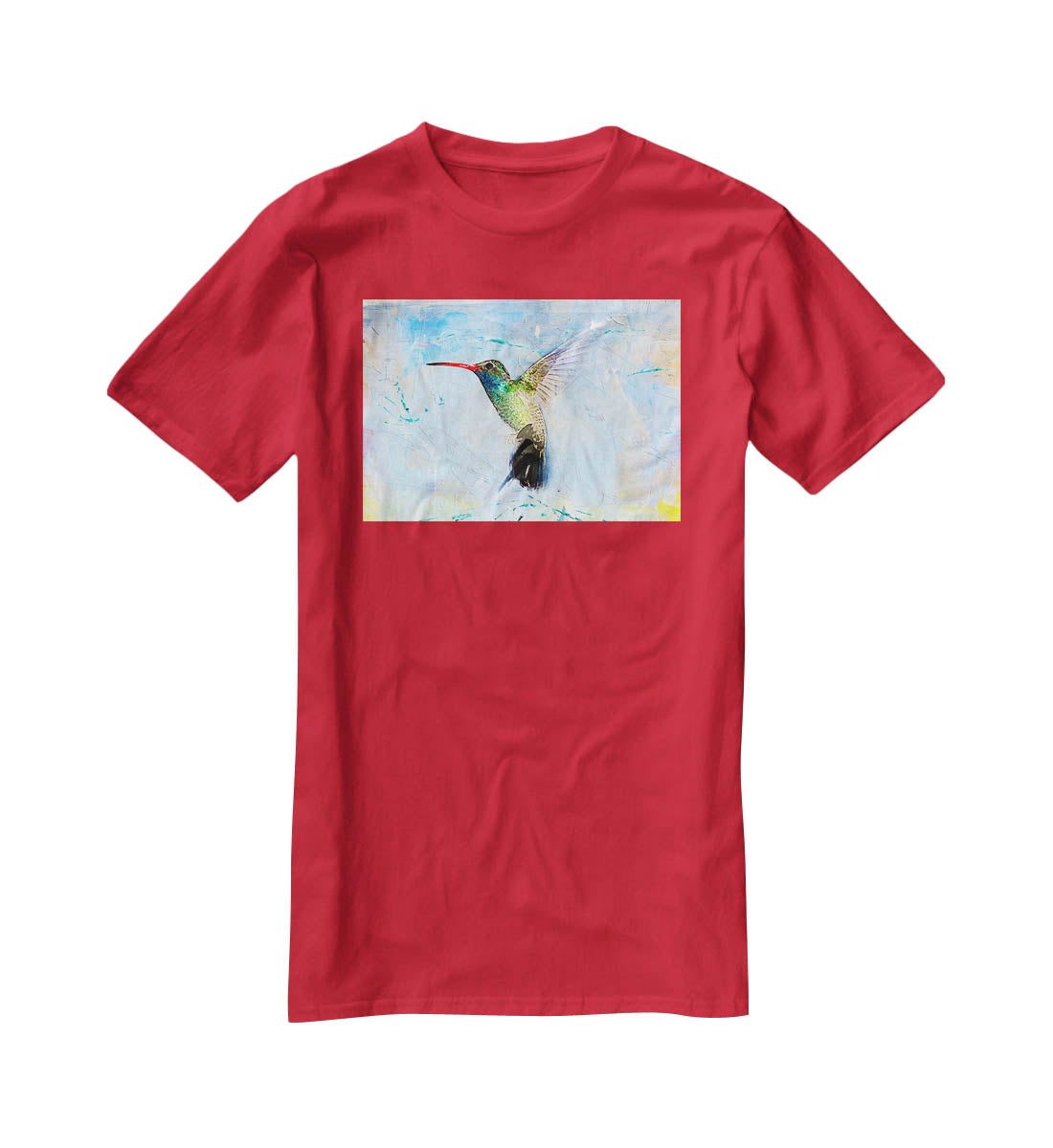 Humming Bird Painting T-Shirt - Canvas Art Rocks - 4