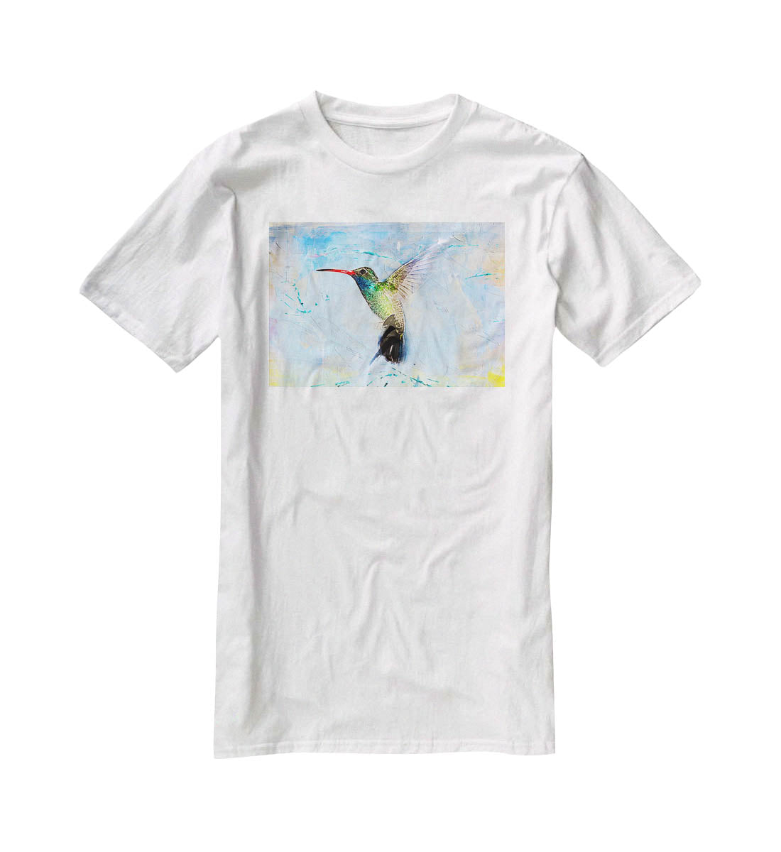 Humming Bird Painting T-Shirt - Canvas Art Rocks - 5