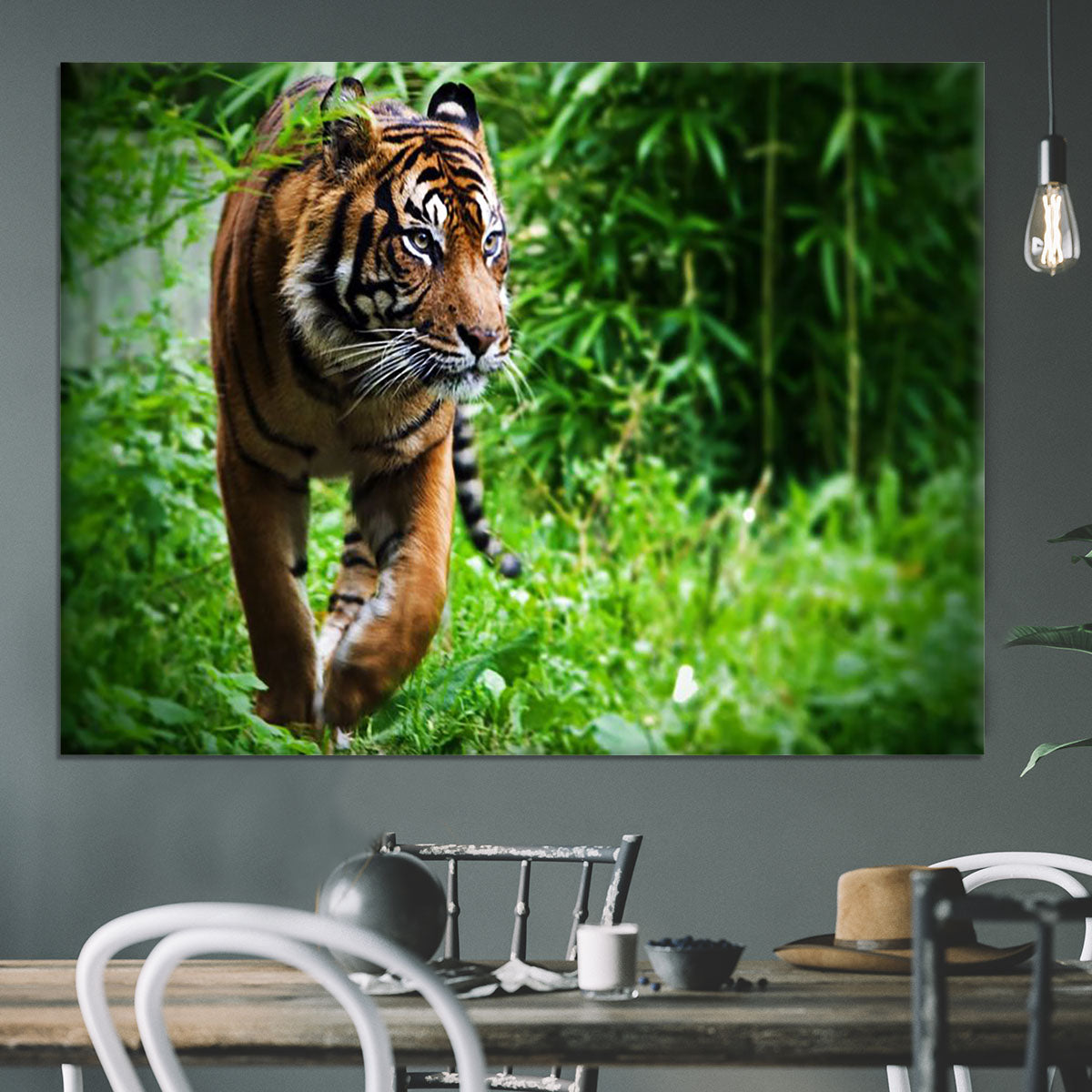 Hunting Tiger at the zoo Canvas Print or Poster - Canvas Art Rocks - 3