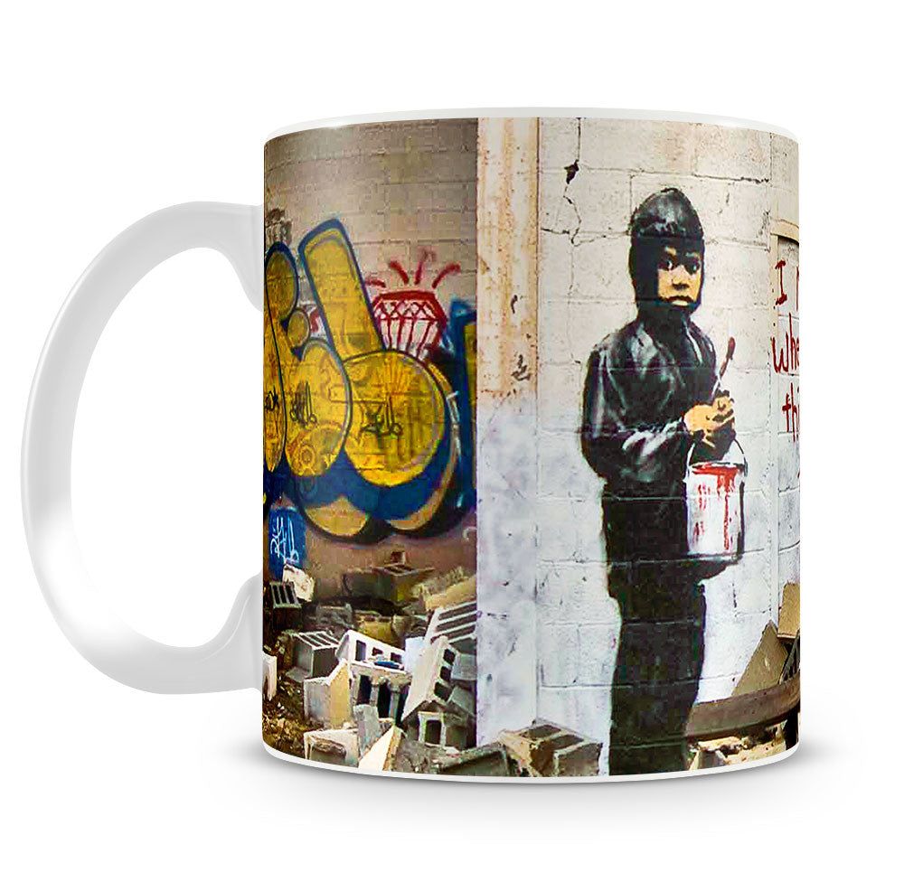 Banksy I Remember When All This Was Trees Mug - Canvas Art Rocks