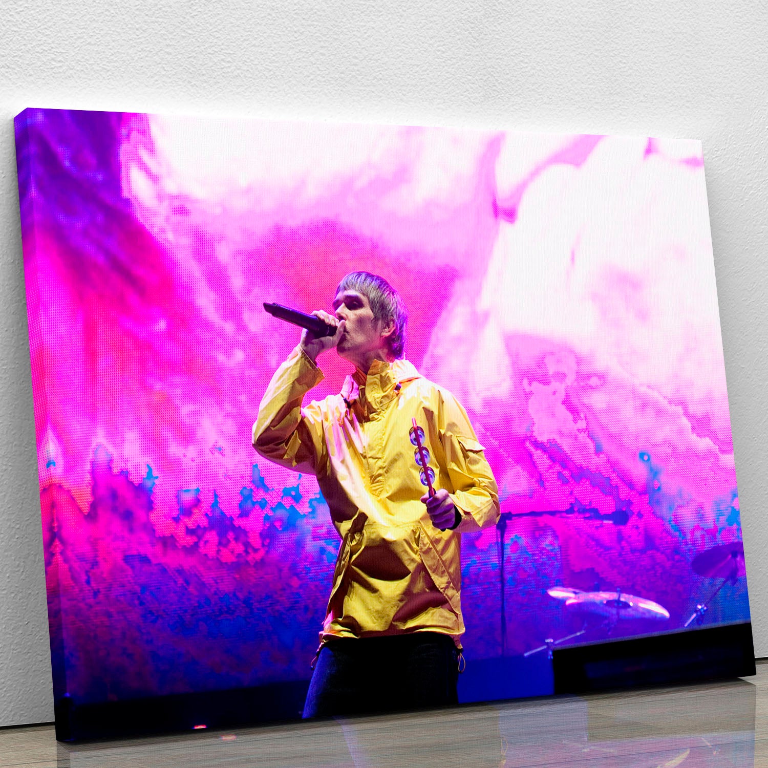 Ian Brown of the Stone Roses on stage Canvas Print or Poster