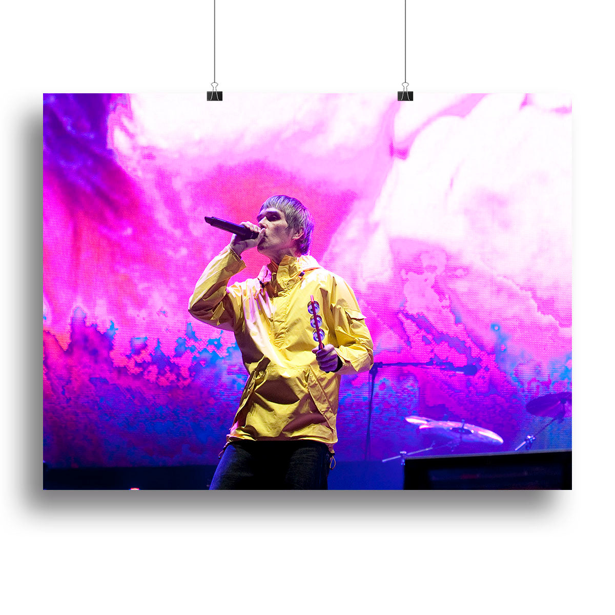 Ian Brown of the Stone Roses on stage Canvas Print or Poster