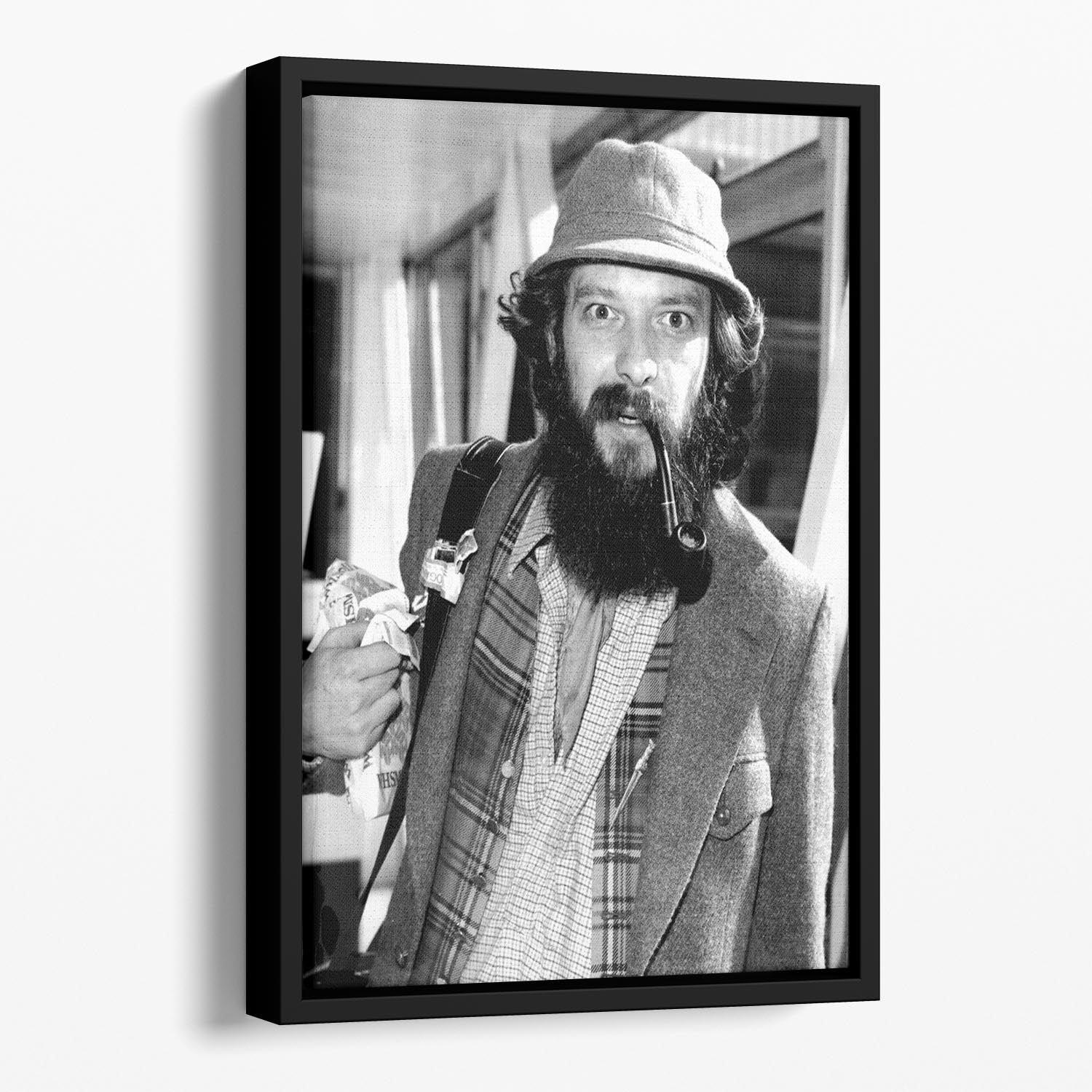 Ian Anderson of Jethro Tull Floating Framed Canvas - Canvas Art Rocks - 1