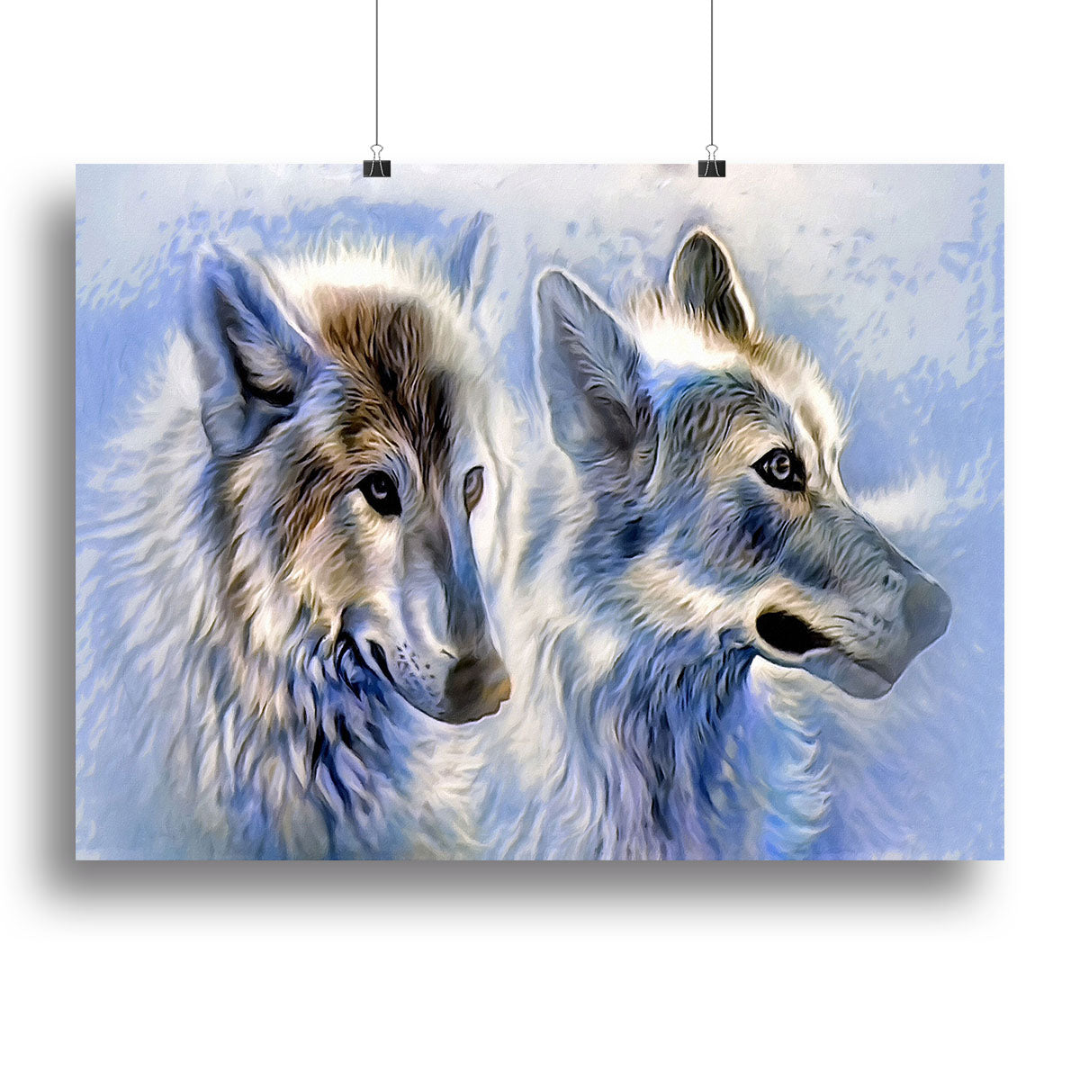 Ice Wolf Painting Canvas Print or Poster - Canvas Art Rocks - 2