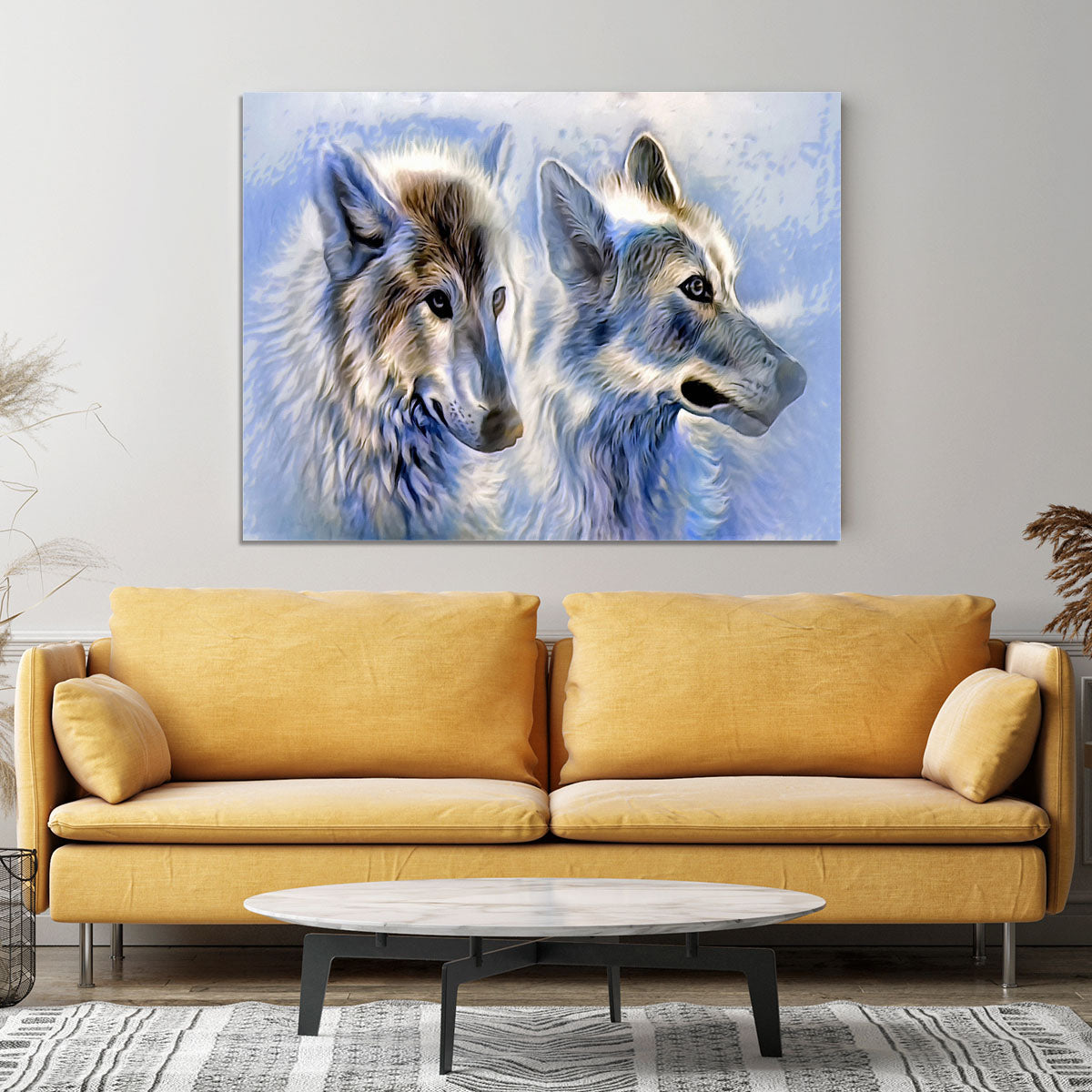 Ice Wolf Painting Canvas Print or Poster - Canvas Art Rocks - 4