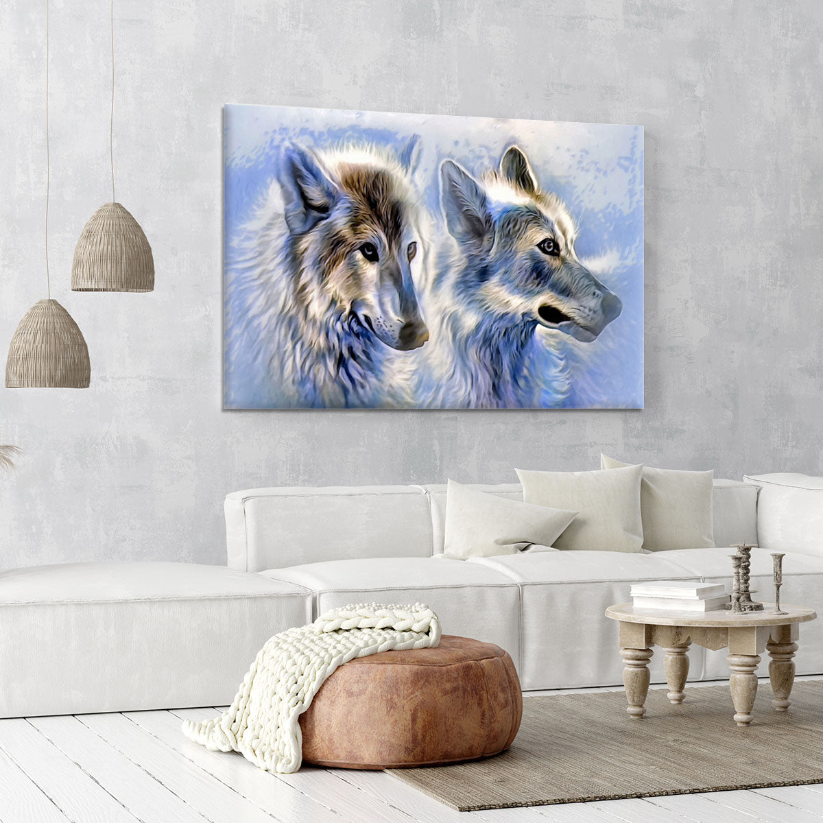 Ice Wolf Painting Canvas Print or Poster - Canvas Art Rocks - 6