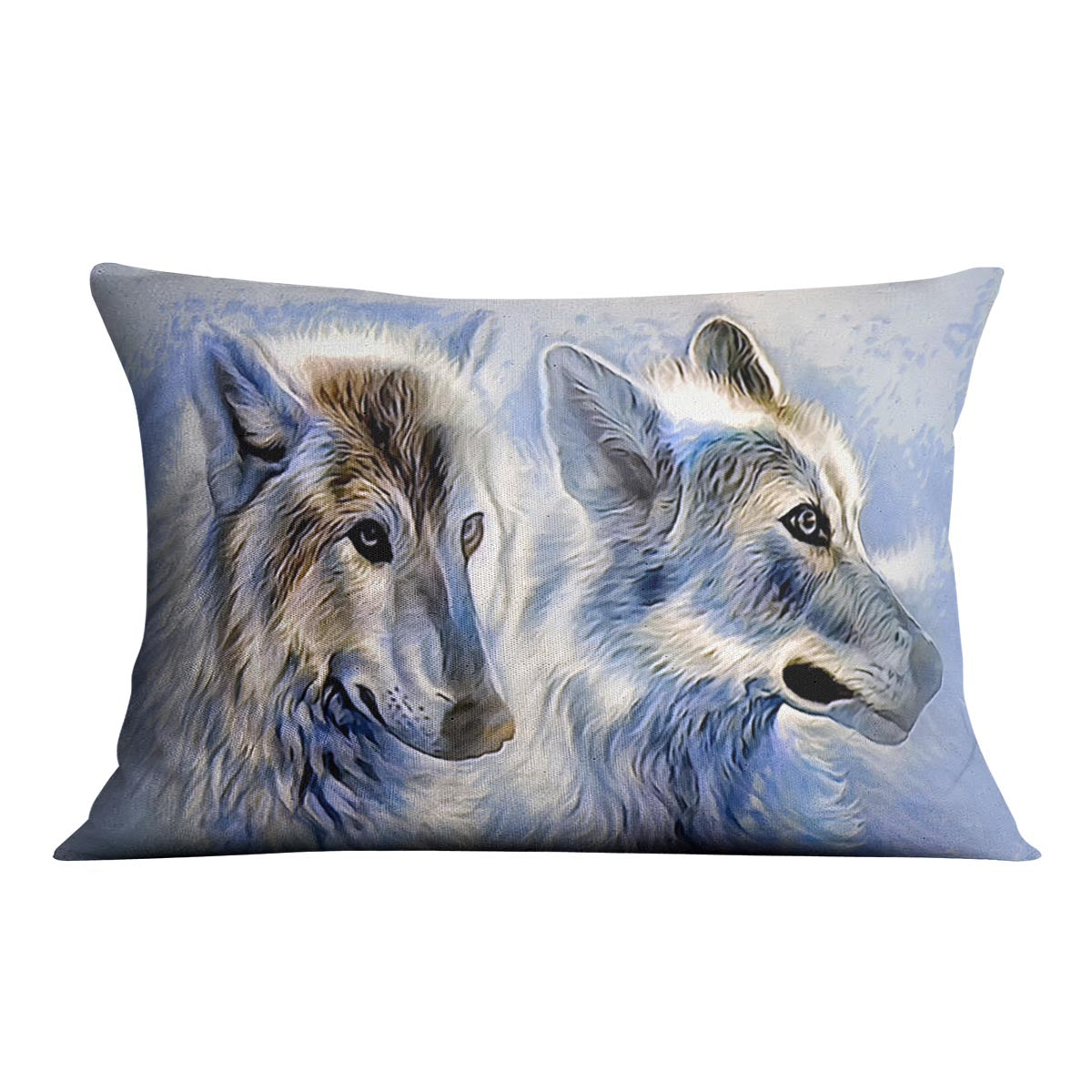 Ice Wolf Painting Cushion